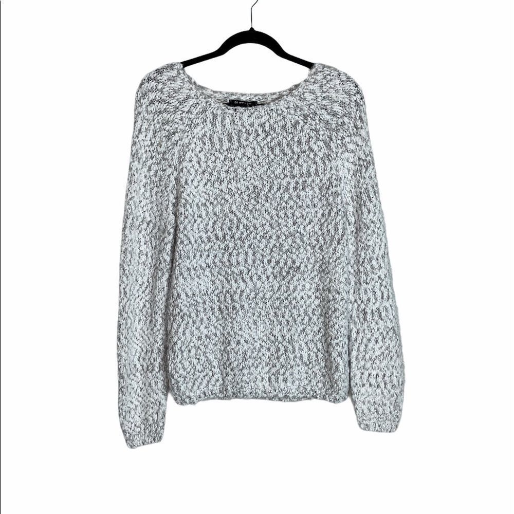 Buffalo David Bitton Light Gray Eyelash Sweater
